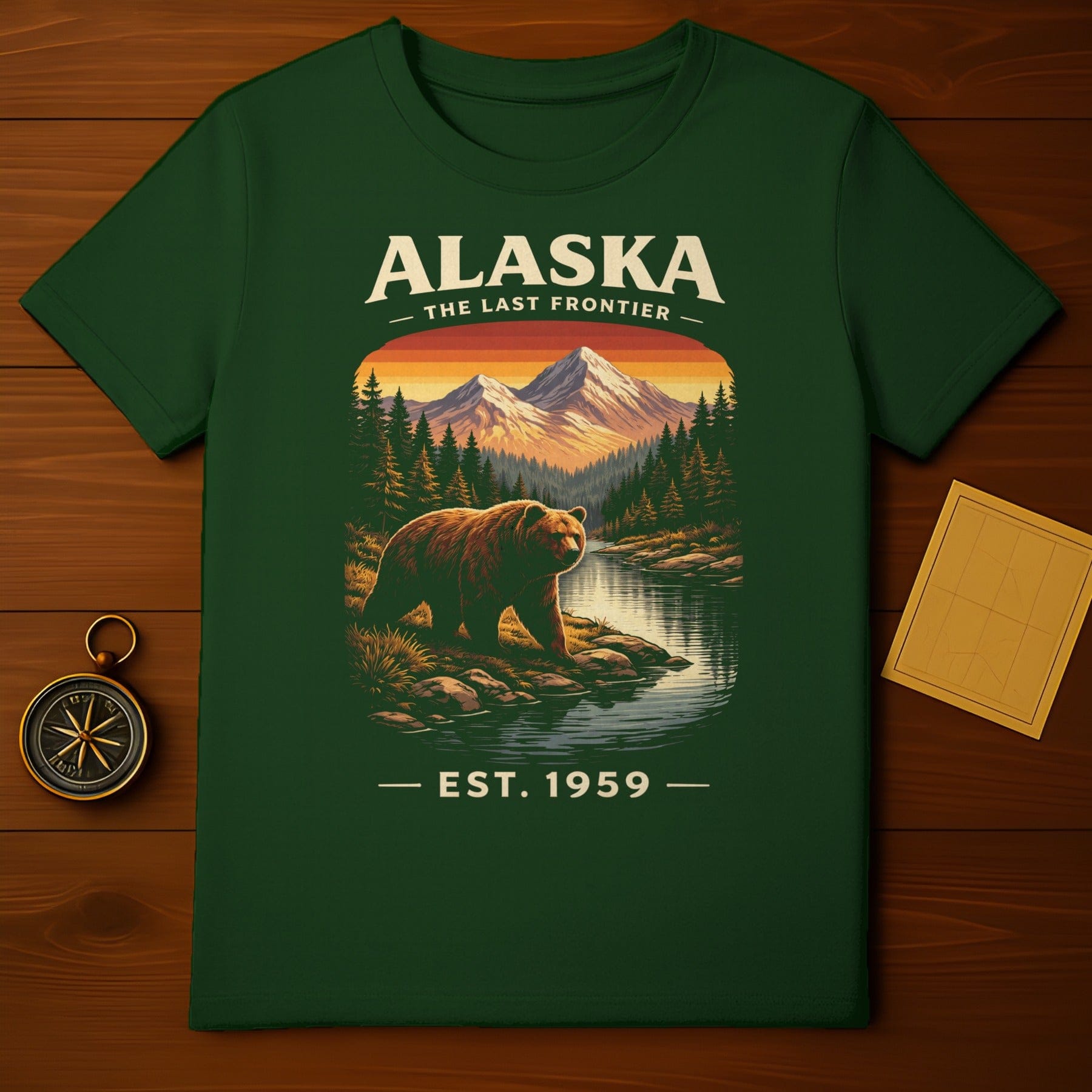 ALASKA THE LAST FRONTIER EST 1959 Bear Mountains River product type