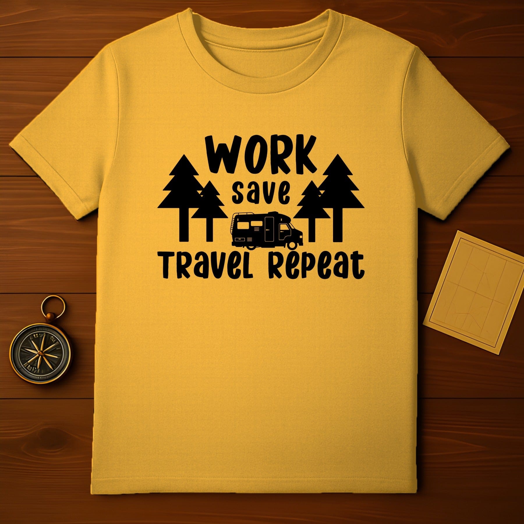 Work Save Travel Repeat Graphic T-shirt