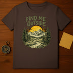 Find Me Outside Sun and Mountain Graphic T-Shirt