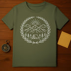 Outdoor Camping Scene with Mountain and Tent T-Shirt