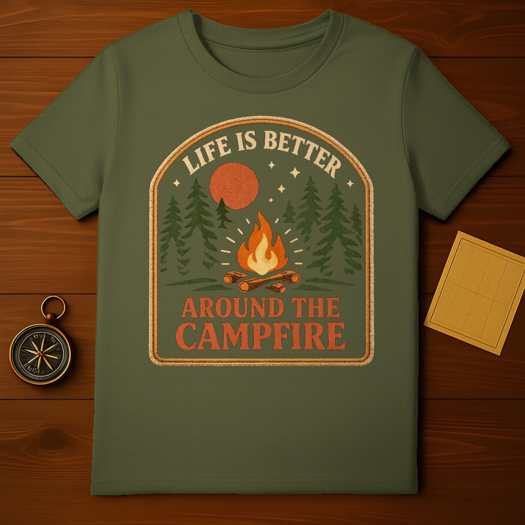 Life Is Better Around The Campfire Graphic Design shirt