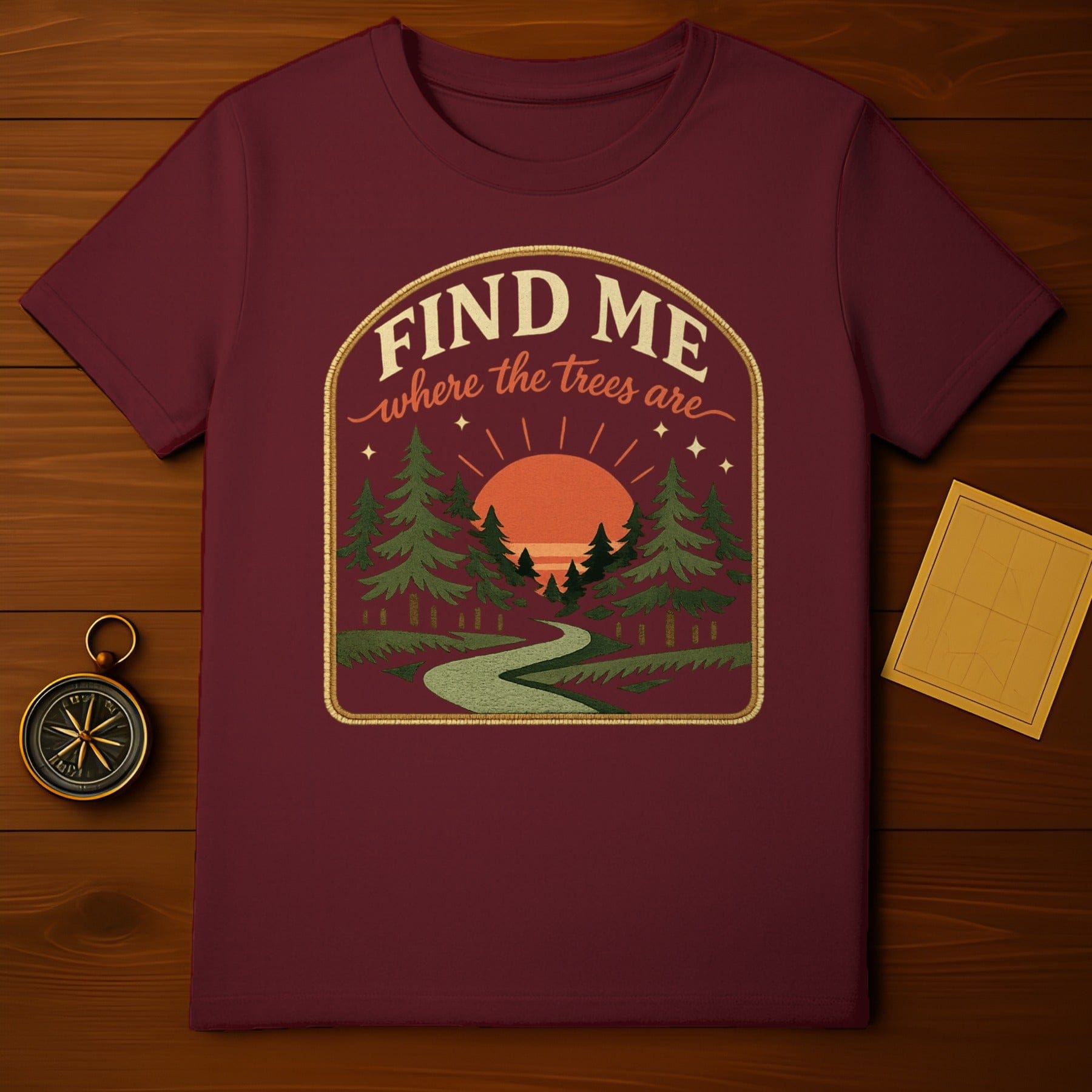 Find Me Where The Trees Are Nature Wilderness product type
Outdoor
Nature
Forest
Trees
Camping
Hiking
Adventure
Wilderness
Sunset
Sunrise
Scenic
Mountain
Explore
Wanderlust
Graphic
Burgundy
Maroon
Pine Trees
Outdoorsy
Getaway