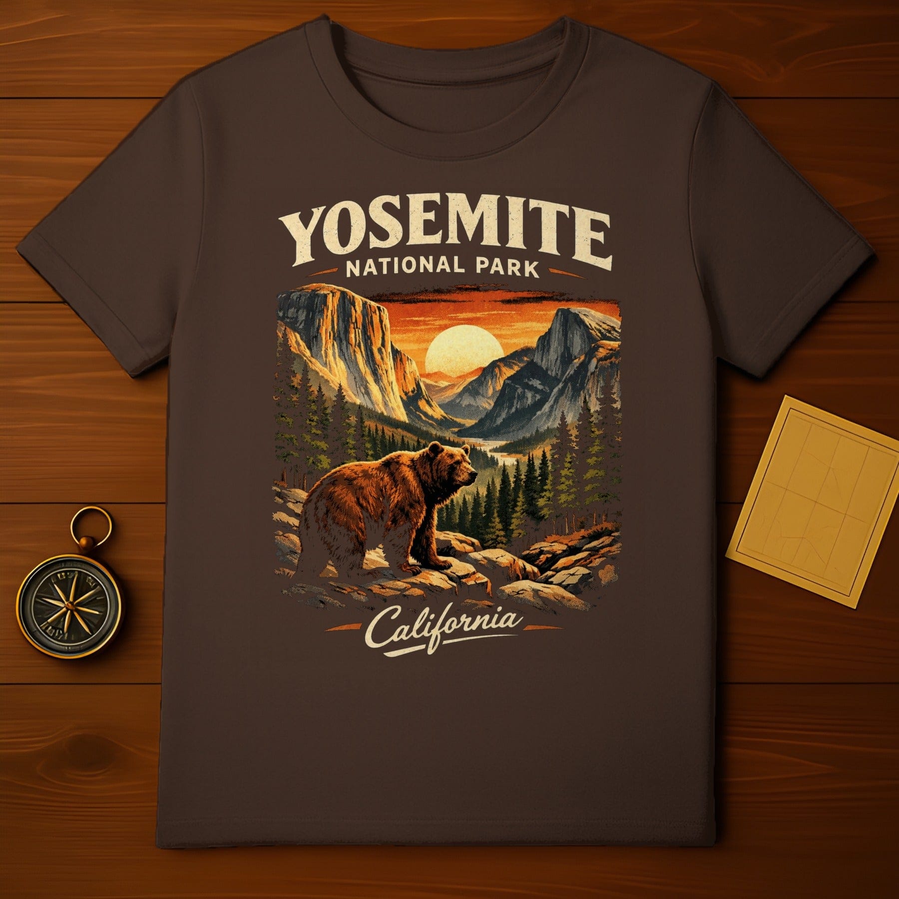 Yosemite National Park California Bear Graphic T-shirt