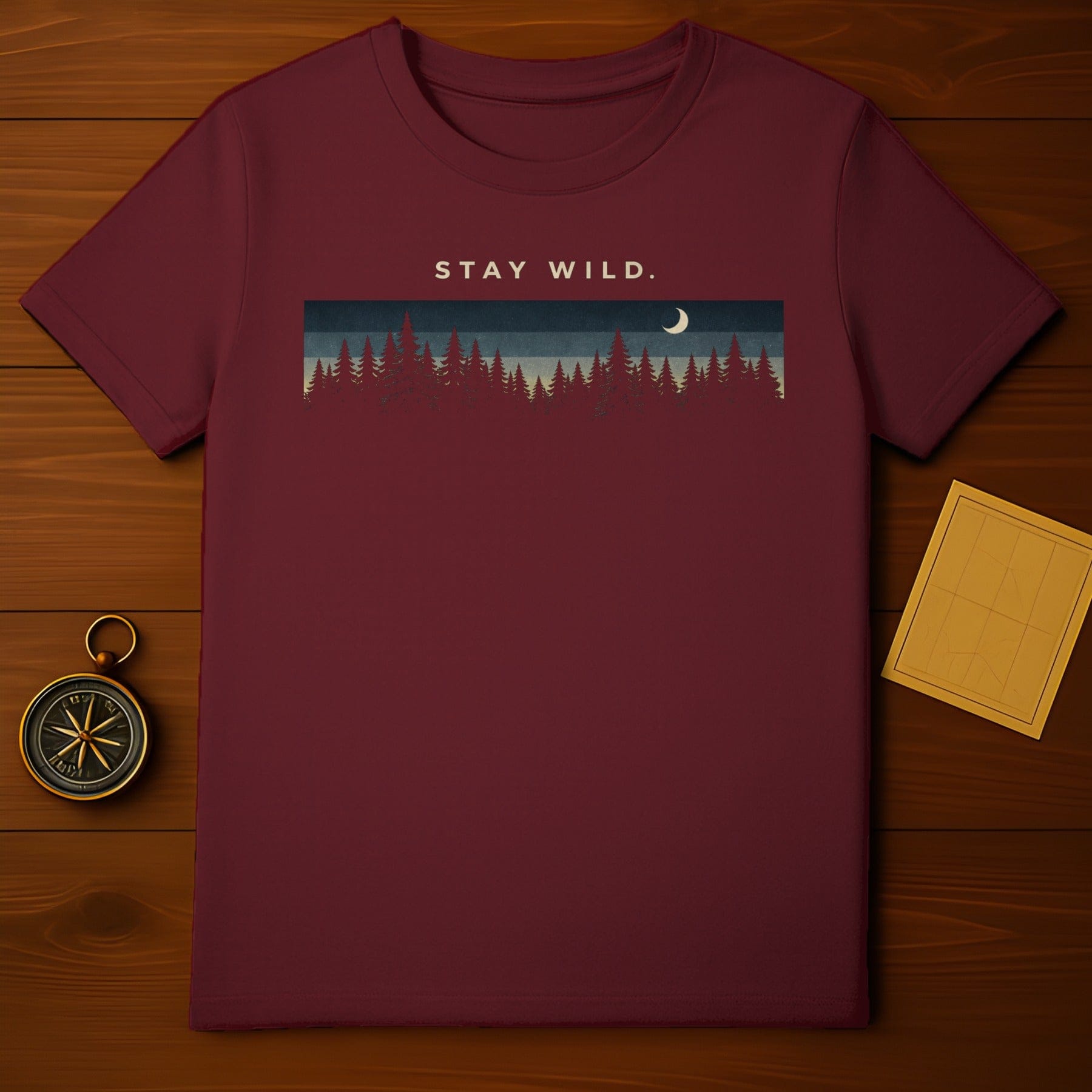 Stay Wild Night Sky Forest Graphic T-Shirt Product