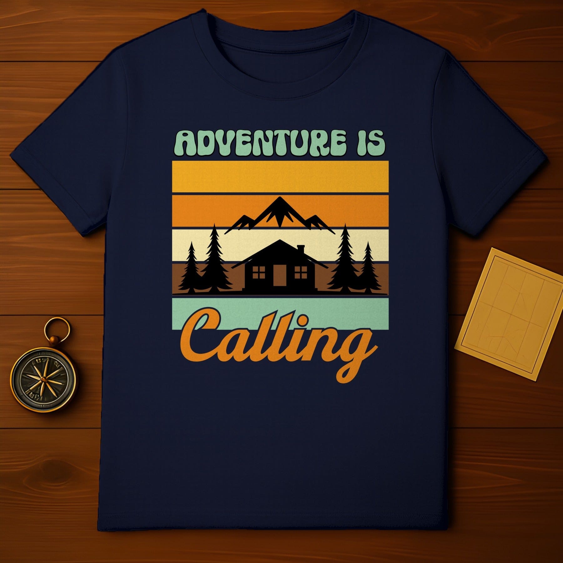 Adventure Is Calling Mountain Cabin T-Shirt