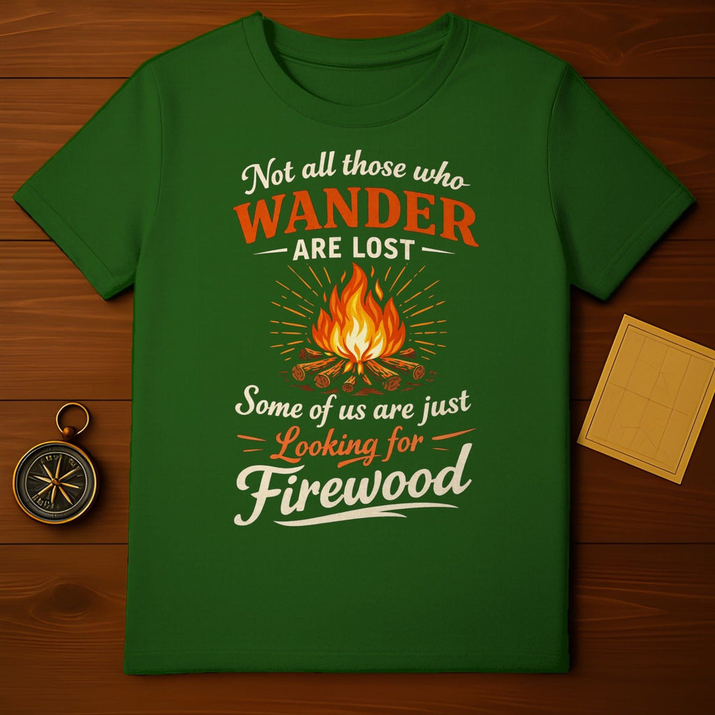 Not All Those Who Wander Are Lost Firewood T-shirt