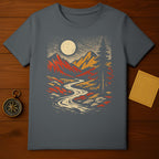 Moonlit Mountain Scene Graphic Tee