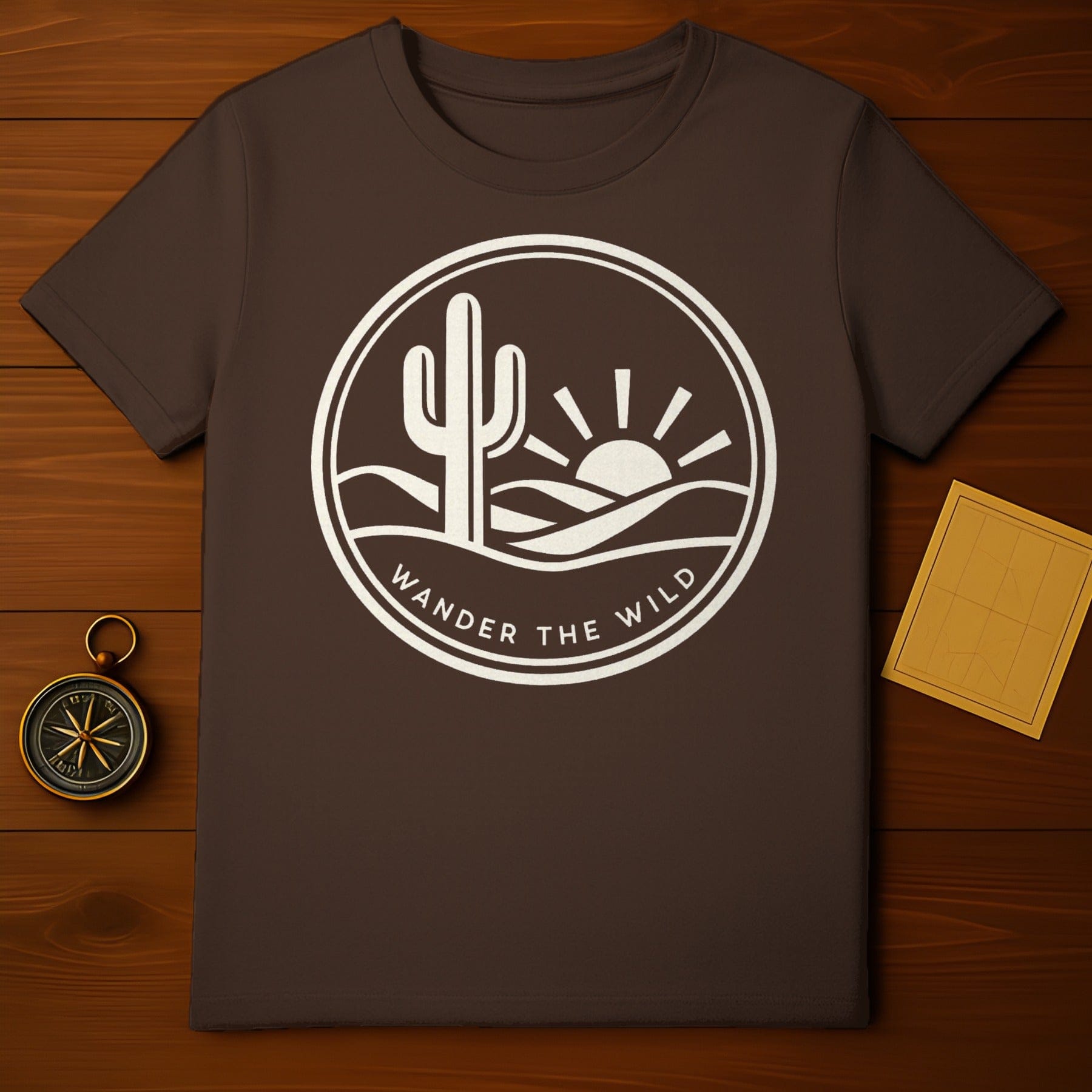 Desert Cactus Sun Wander The Wild Emblem product type
