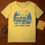 Live Love Camp Graphic Tee for Outdoor Enthusiasts