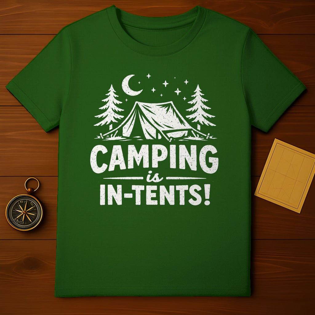 Camping Is In-Tents T-shirt Funny Outdoor Apparel