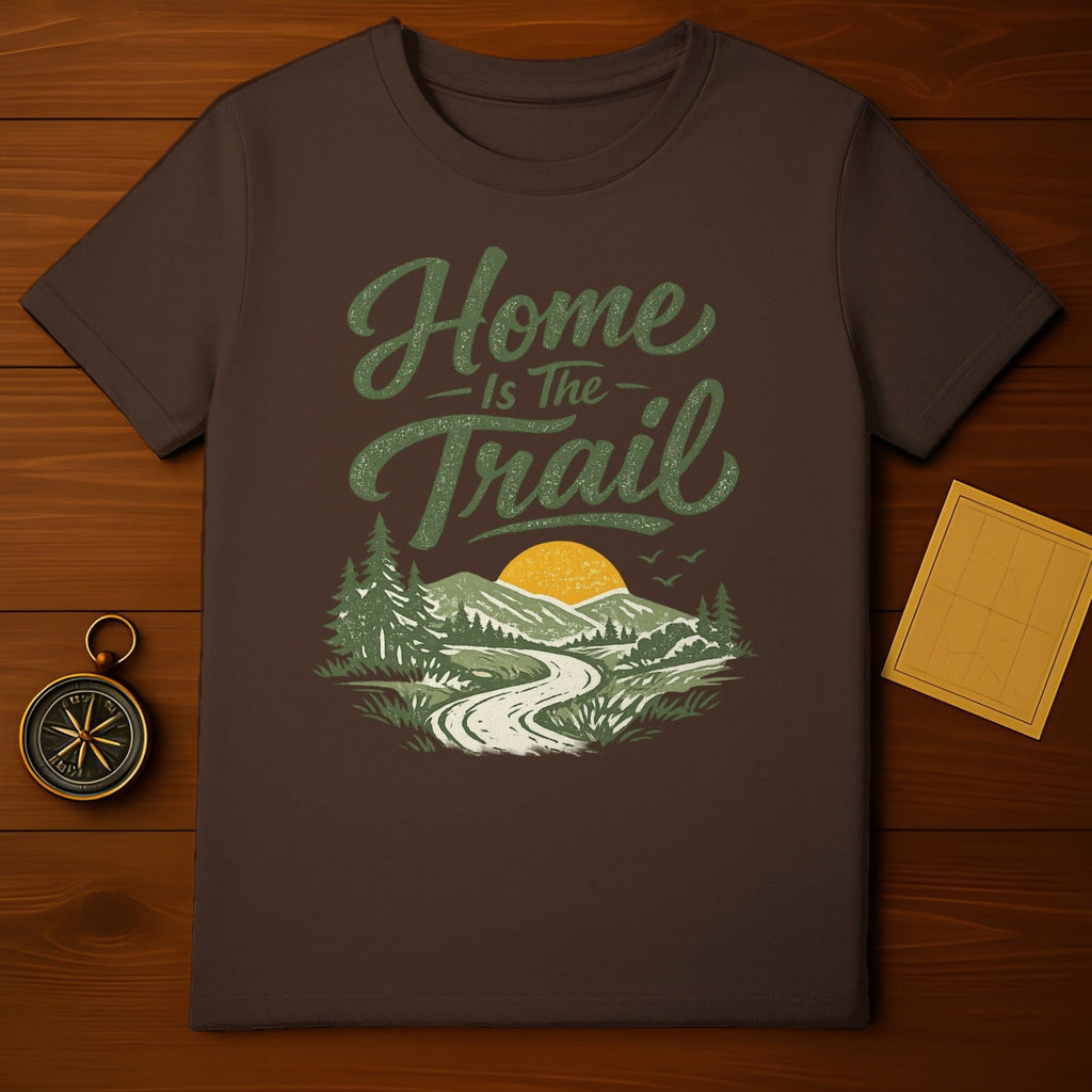 Home Is The Trail Graphic T-Shirt for Adventure Lovers