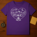 Camp Life Heart Graphic with Camping Scene Shirt