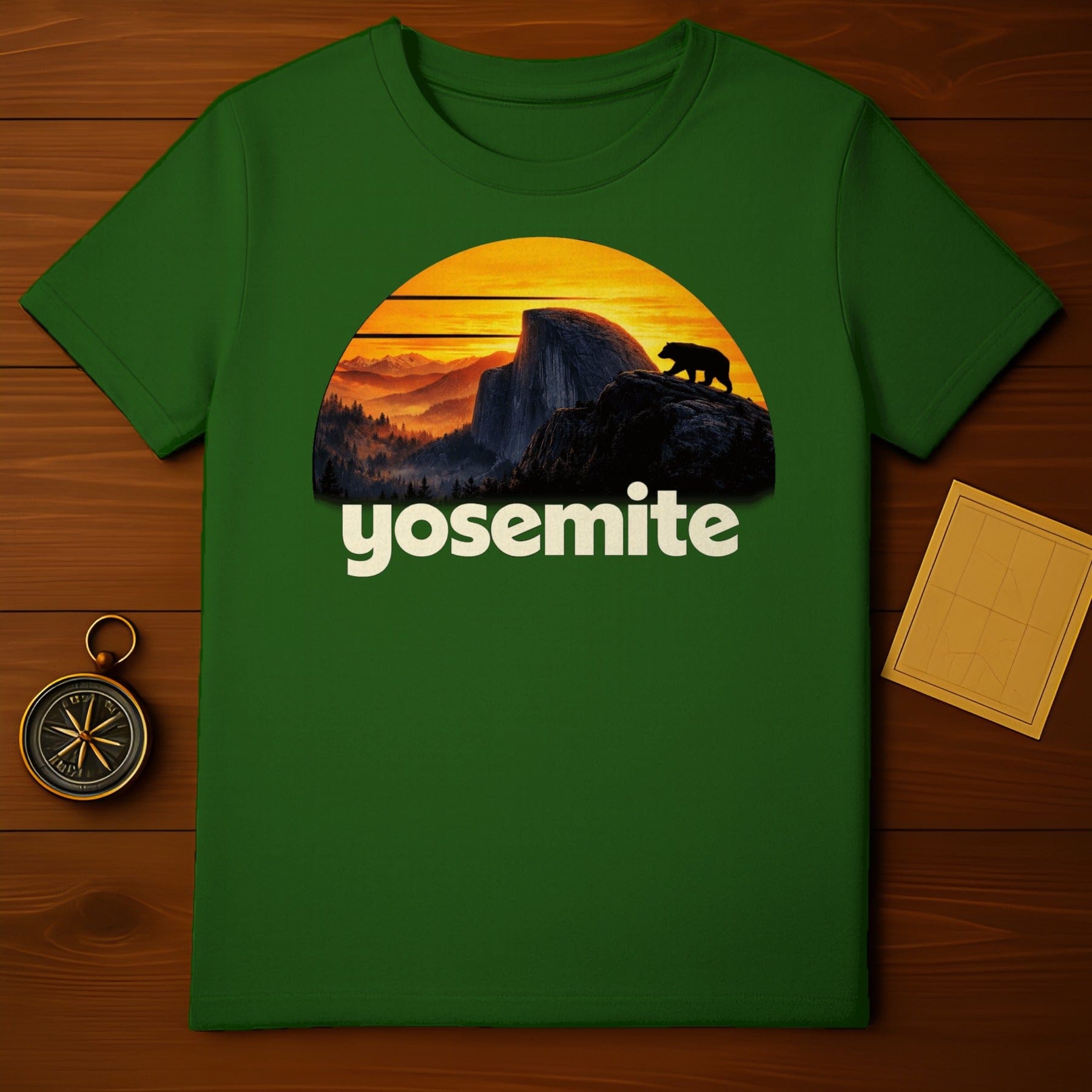 Yosemite Bear Silhouette Sunset Mountain Design product type