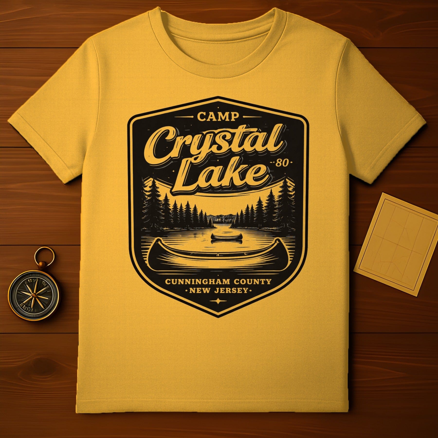 CAMP Crystal Lake 80 Cunningham County New Jersey T-Shirt product type