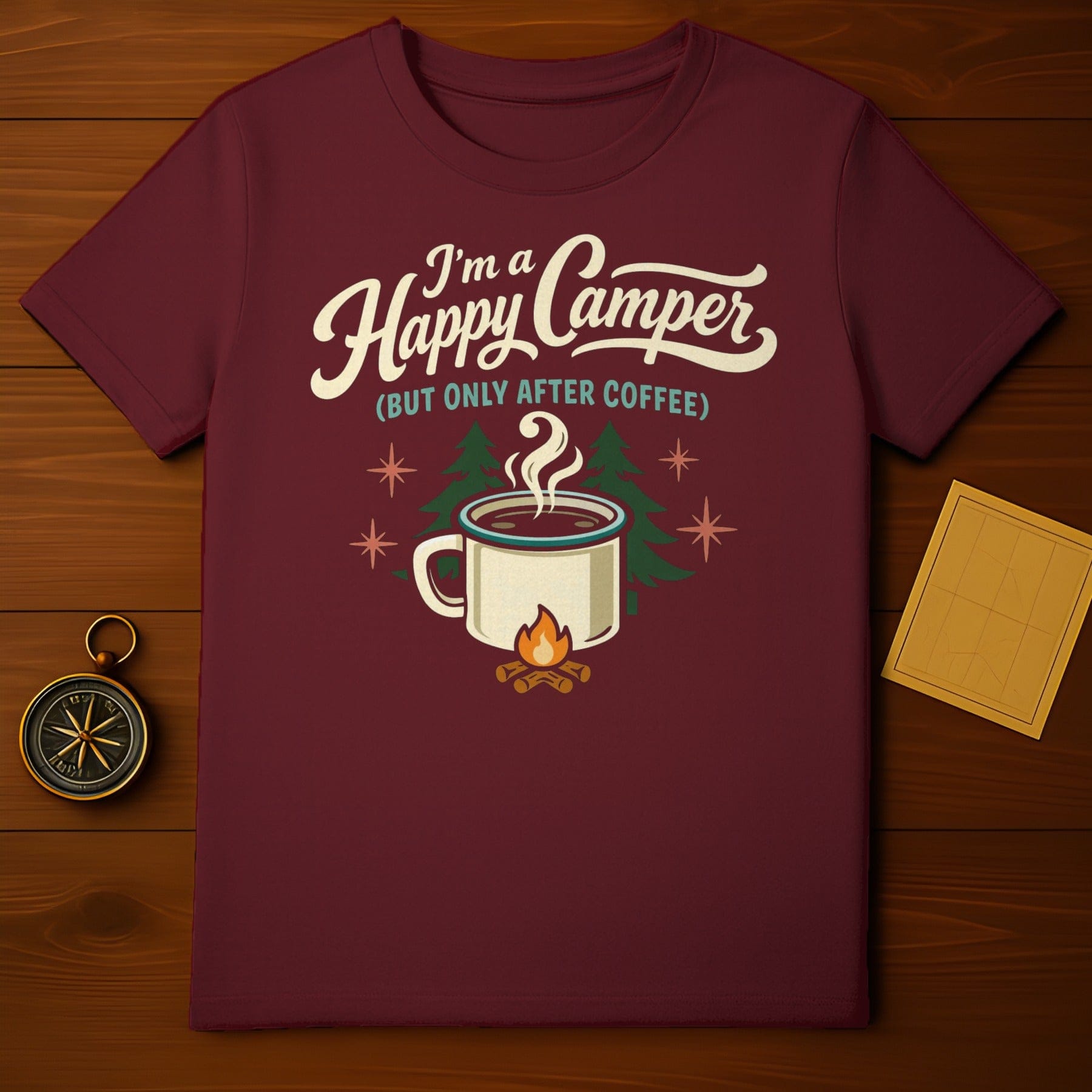 I'm a Happy Camper BUT ONLY AFTER COFFEE coffee camp product type
Happy Camper
Coffee Lover
Camping Life
Outdoor Adventure
Campfire Scene
Coffee Mug
Wilderness Design
Funny Quote
Nature Lover
Forest Graphic
Caffeine Fix
Morning Coffee
Adventure Time
Happy Vibe
Camper Gear
Trees Stars
Cozy Camp
Drink Design
Exploration Style
Outdoors Fun
