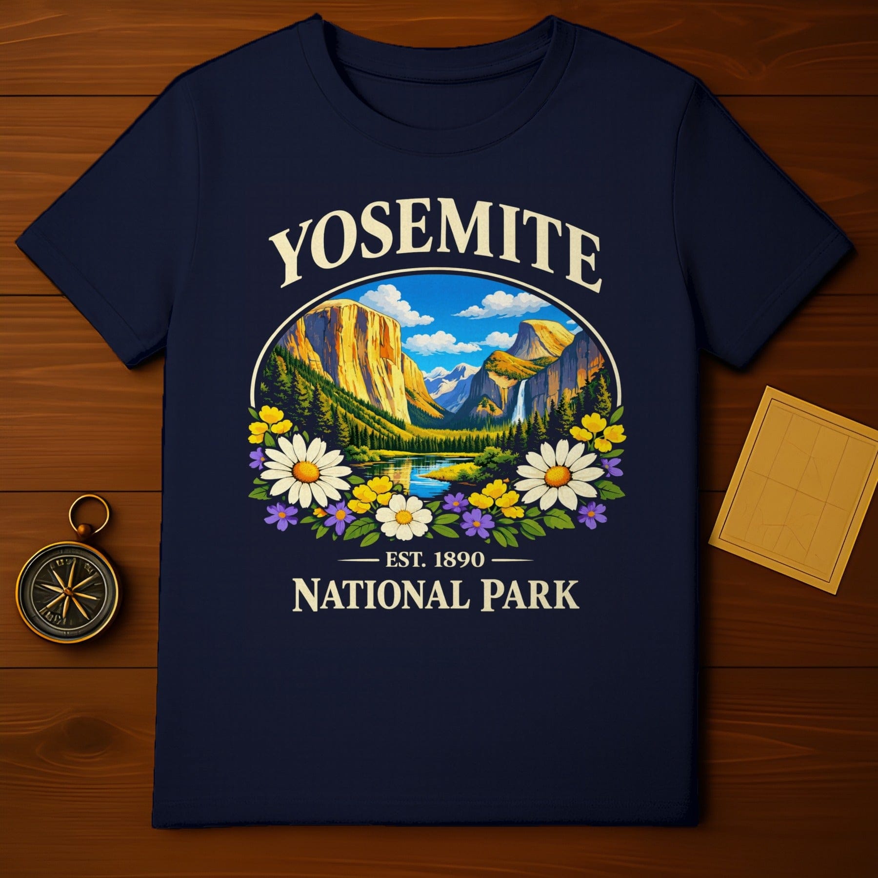 Yosemite National Park Floral Landscape T-shirt product type
Yosemite
National Park
Yosemite Park
Nature Design
Mountain Scene
Valley View
Floral Graphic
Daisy Flowers
River Landscape
Outdoor Apparel
Park Souvenir
Travel Shirt
Vintage Style
Retro Design
Scenic Print
USA Park
California Park
Adventure Shirt
Hiking Gear
Tourist Gift
