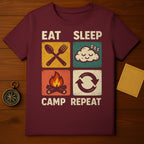 Eat Sleep Camp Repeat Graphic Adventure product type