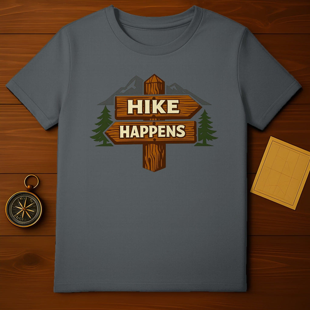 Hike Happens Mountain Graphic T-Shirt for Nature Lovers