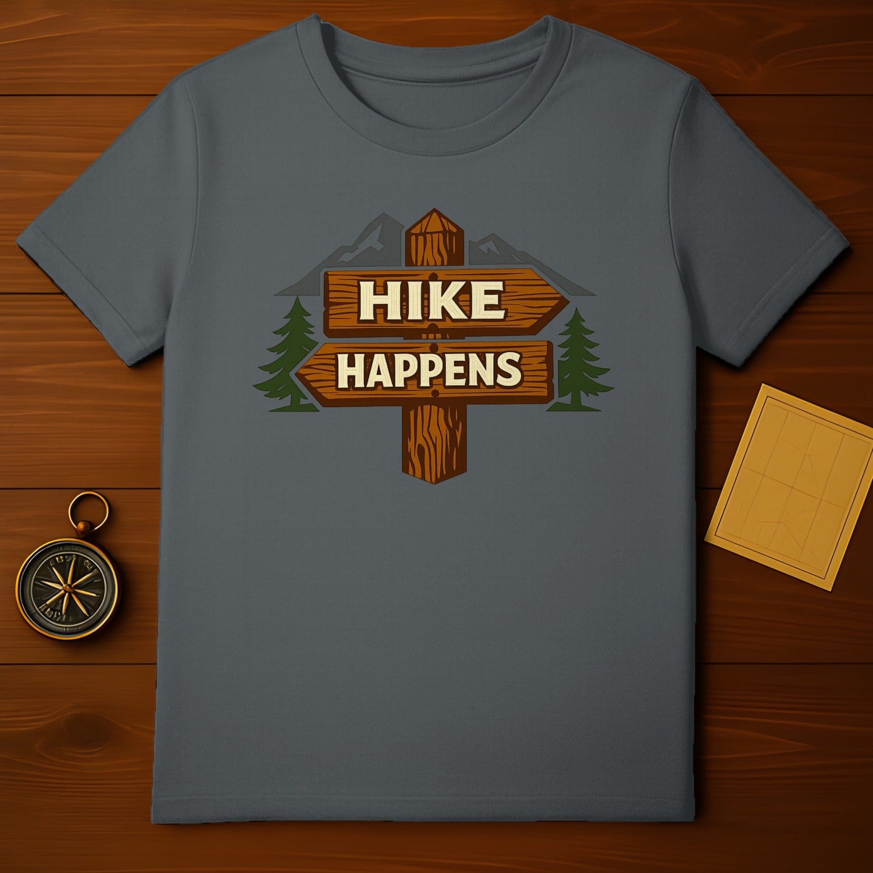 Hike Happens Mountain Graphic T-Shirt for Nature Lovers