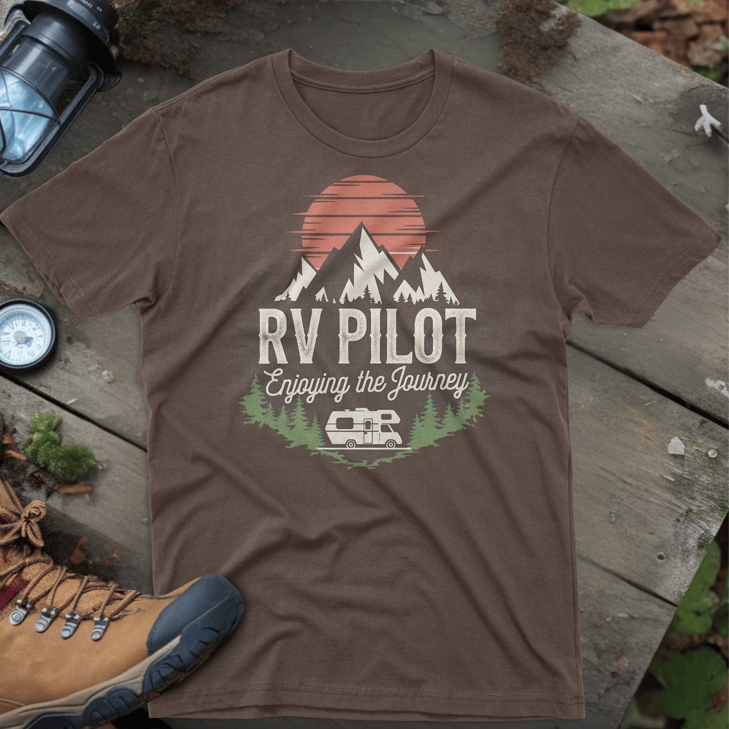 RV Pilot Enjoying the Journey Graphic T-Shirt product