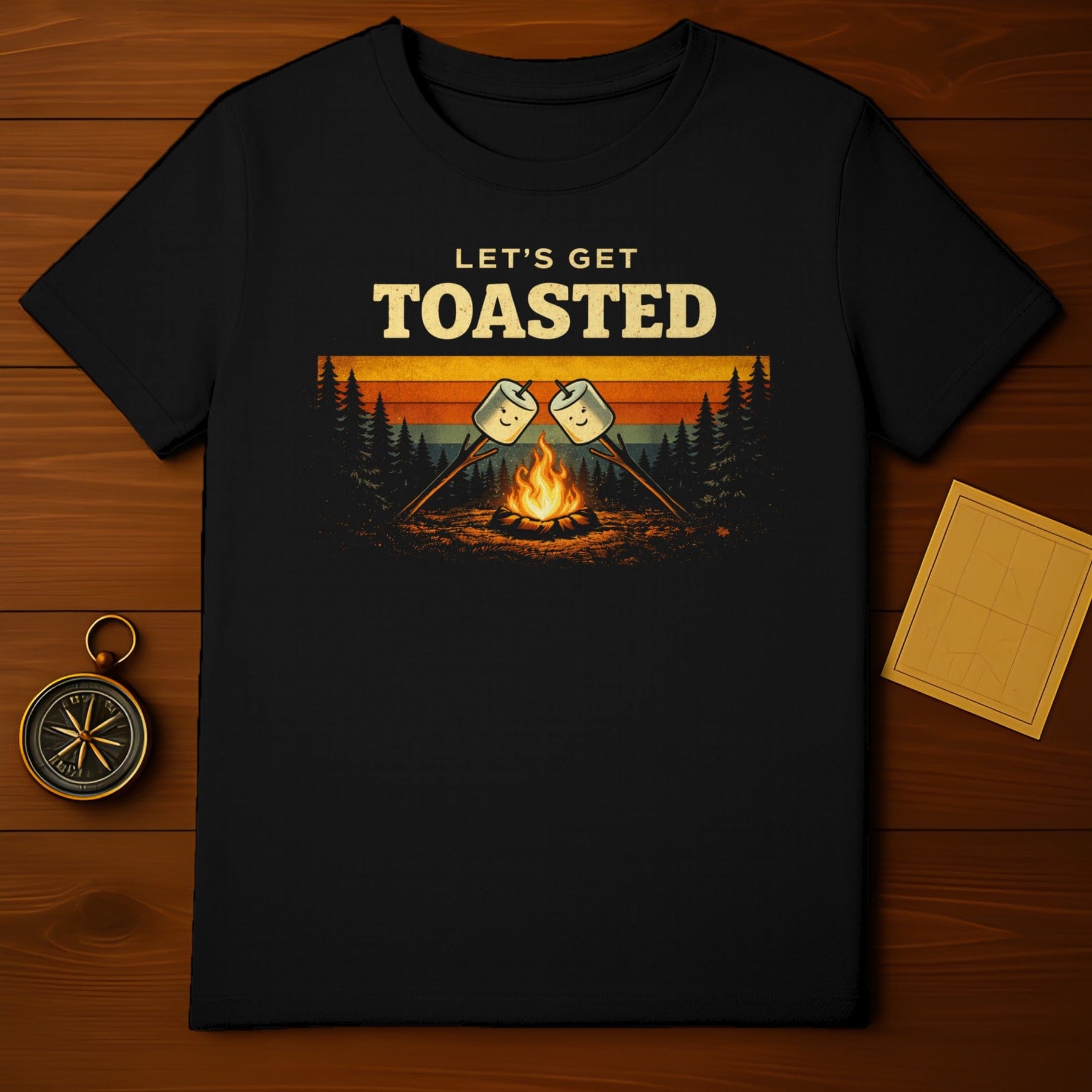 Let's Get Toasted Marshmallow Campfire T-shirt