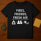 Fires Friends Fresh Air Graphic Tee for Outdoor Enthusiasts