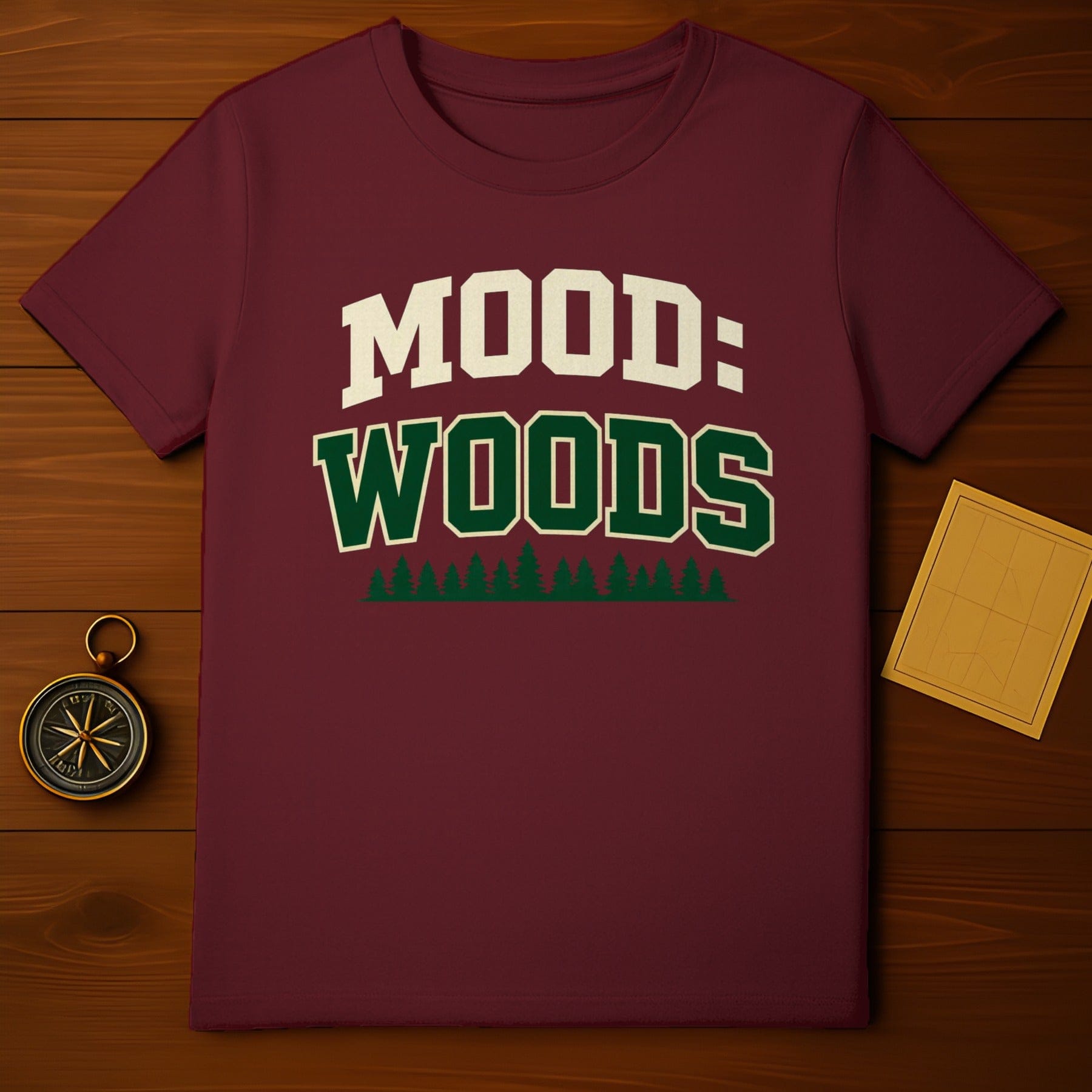 MOOD: WOODS Pine Trees Graphic Nature Outdoors T-Shirt
Mood Woods, Nature Shirt, Outdoor Life, Forest Theme, Pine Trees, Camping Gear, Hiking Apparel, Woodland Design, Adventure Wear, Maroon Shirt, Burgundy Tee, Graphic Print, Outdoorsy, Wilderness, Nature Lover, Tree Design, Forest Lover, Camping Shirt, Outdoors Shirt, Adventure Shirt