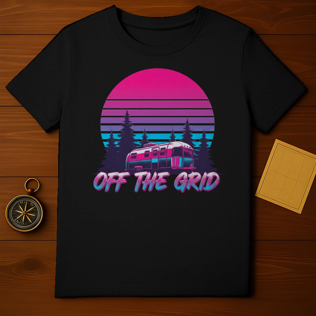 Off The Grid Retro Camper Graphic T-Shirt