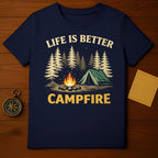 Life Is Better Campfire Camping Shirt for Outdoor Enthusiasts
