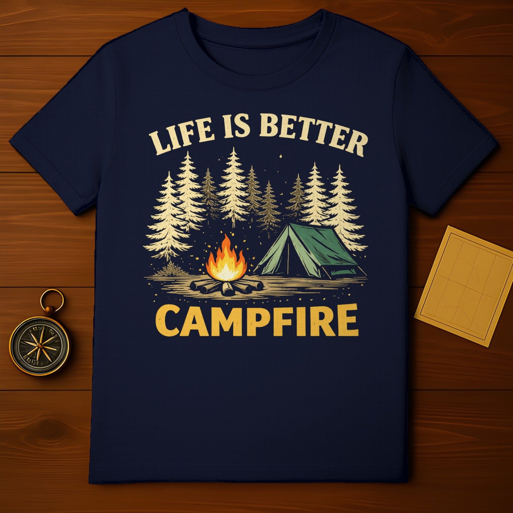 Life Is Better Campfire Camping Shirt for Outdoor Enthusiasts