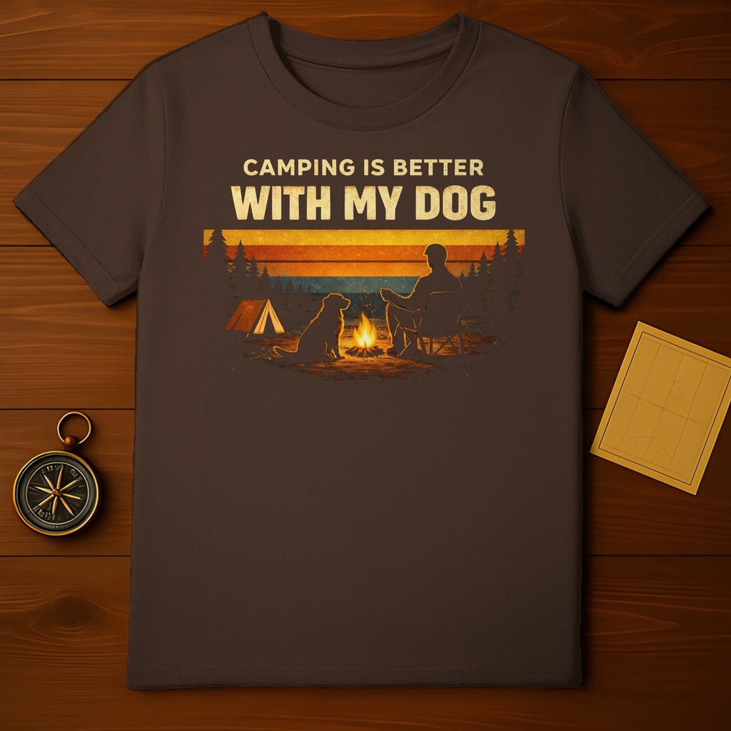 Camping Is Better With My Dog Graphic T-Shirt