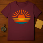 Retro Sunset Graphic Tee Casual T-Shirt for Any Occasion
