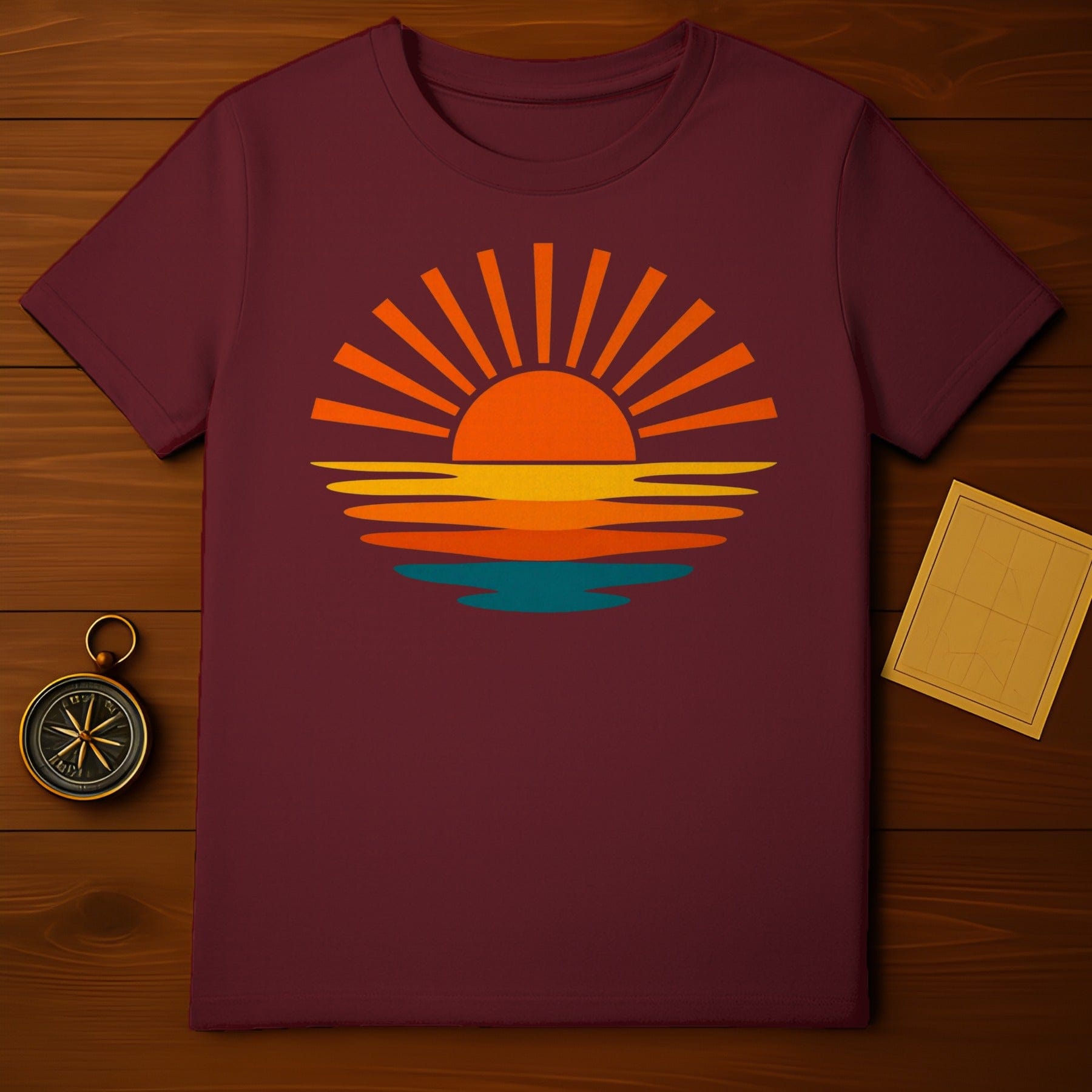 Retro Sunset Graphic Tee Casual T-Shirt for Any Occasion
