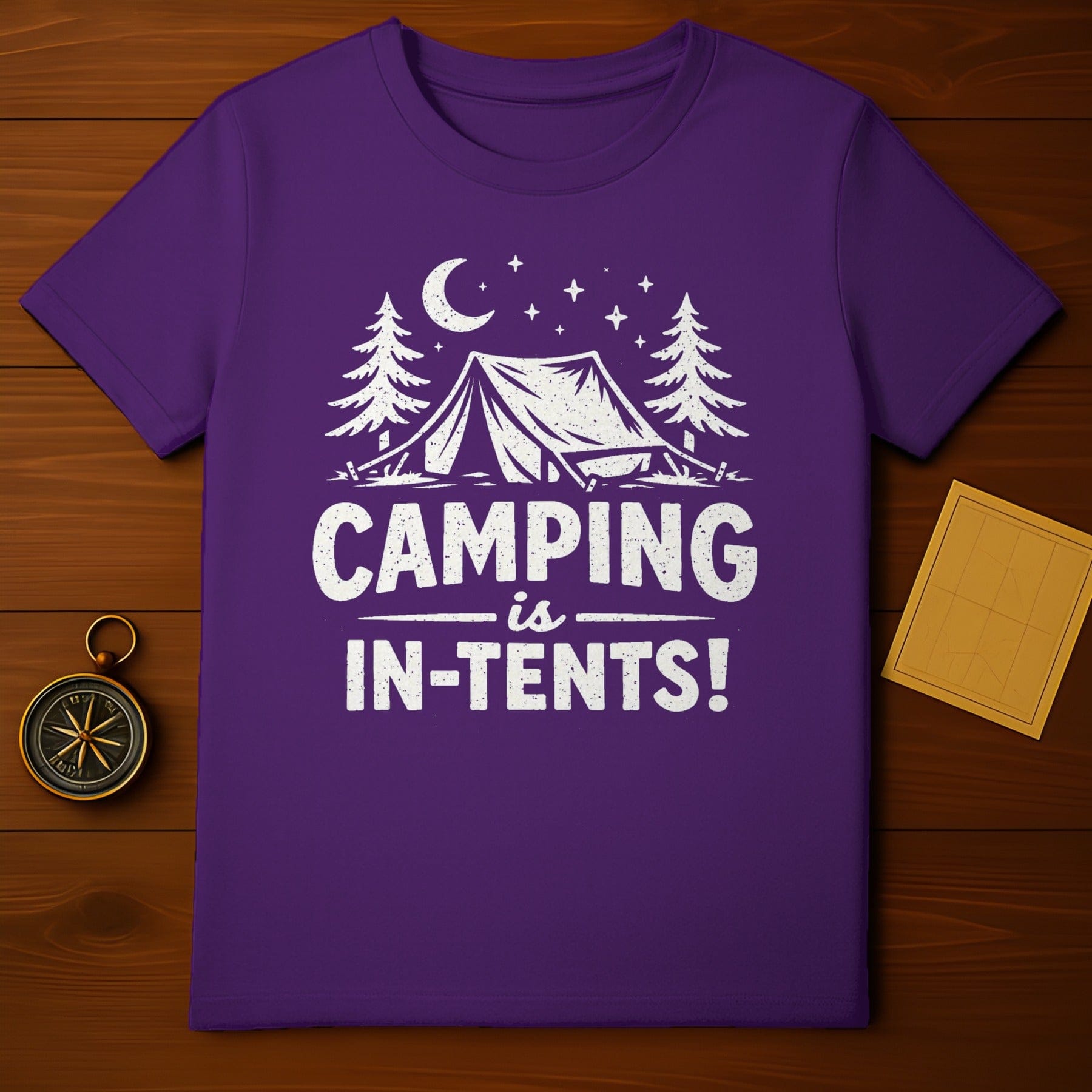 Camping is In-Tents T-Shirt Quirky Outdoor Apparel