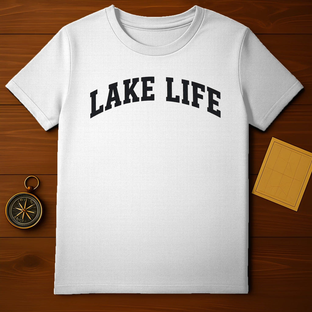 Lake Life Typography Graphic T-Shirt for Outdoor Lovers