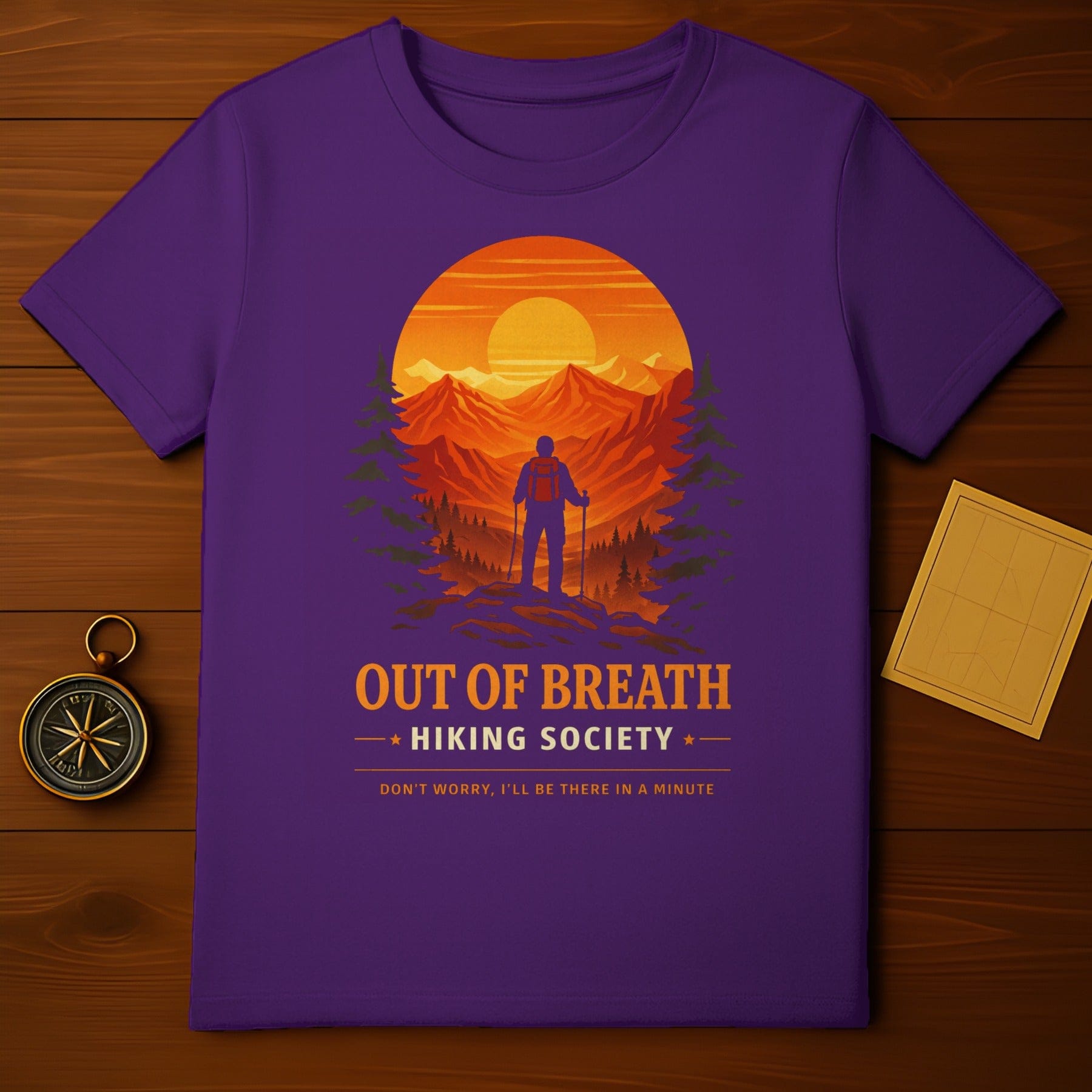Out Of Breath Hiking Society Mountain Sunset product type