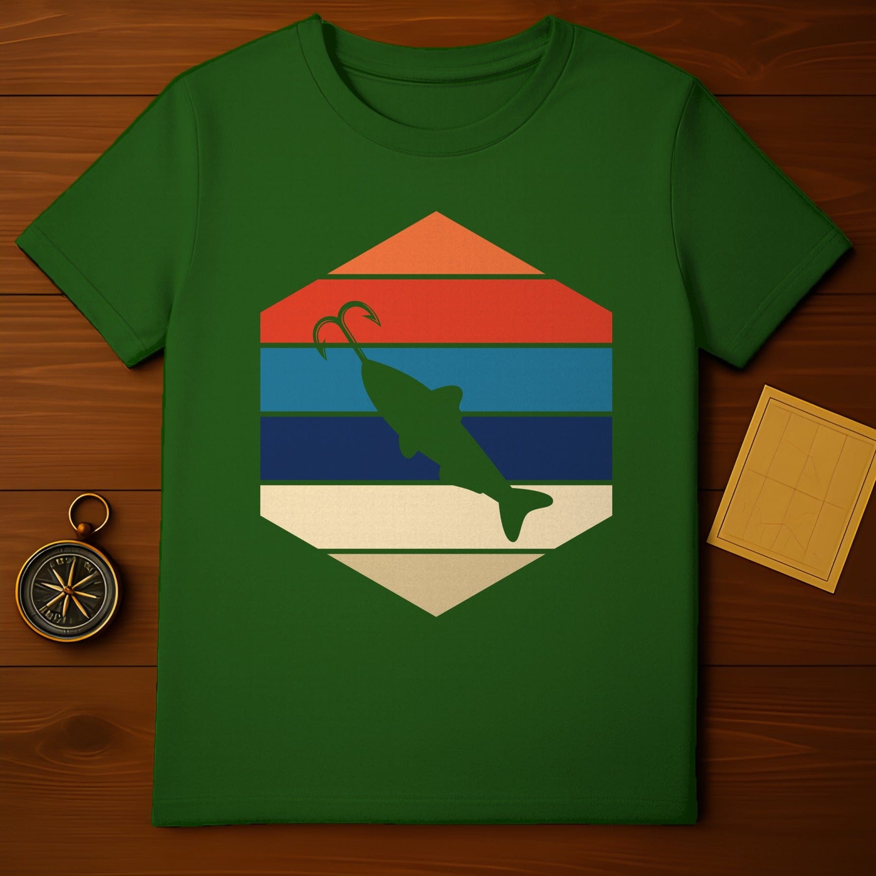 Retro Fishing Hook T-Shirt