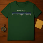 Stay Wild Forest Design Moonlit Night T-shirt