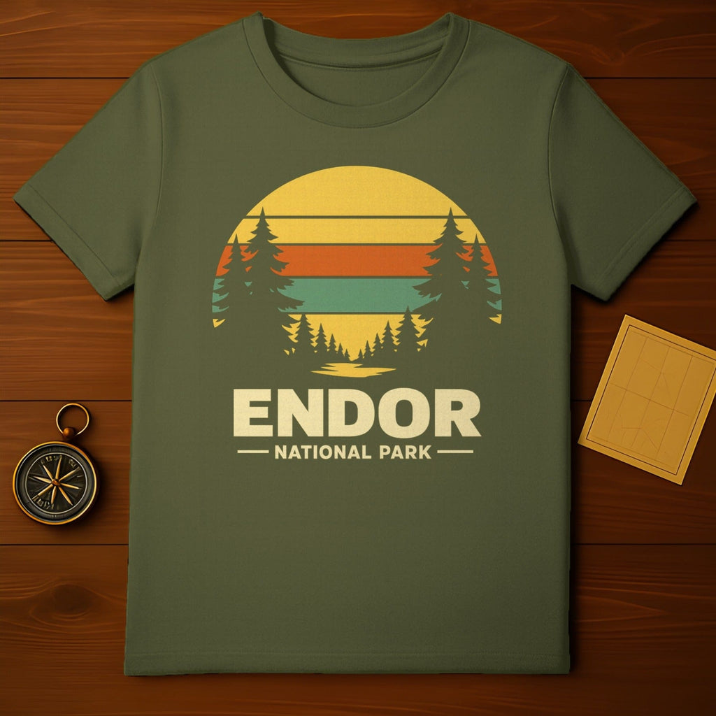 ENDOR NATIONAL PARK Vintage Sunset Pine Trees product type