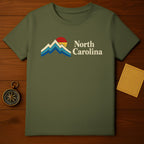North Carolina Mountain Design Graphic Tee Shirt
