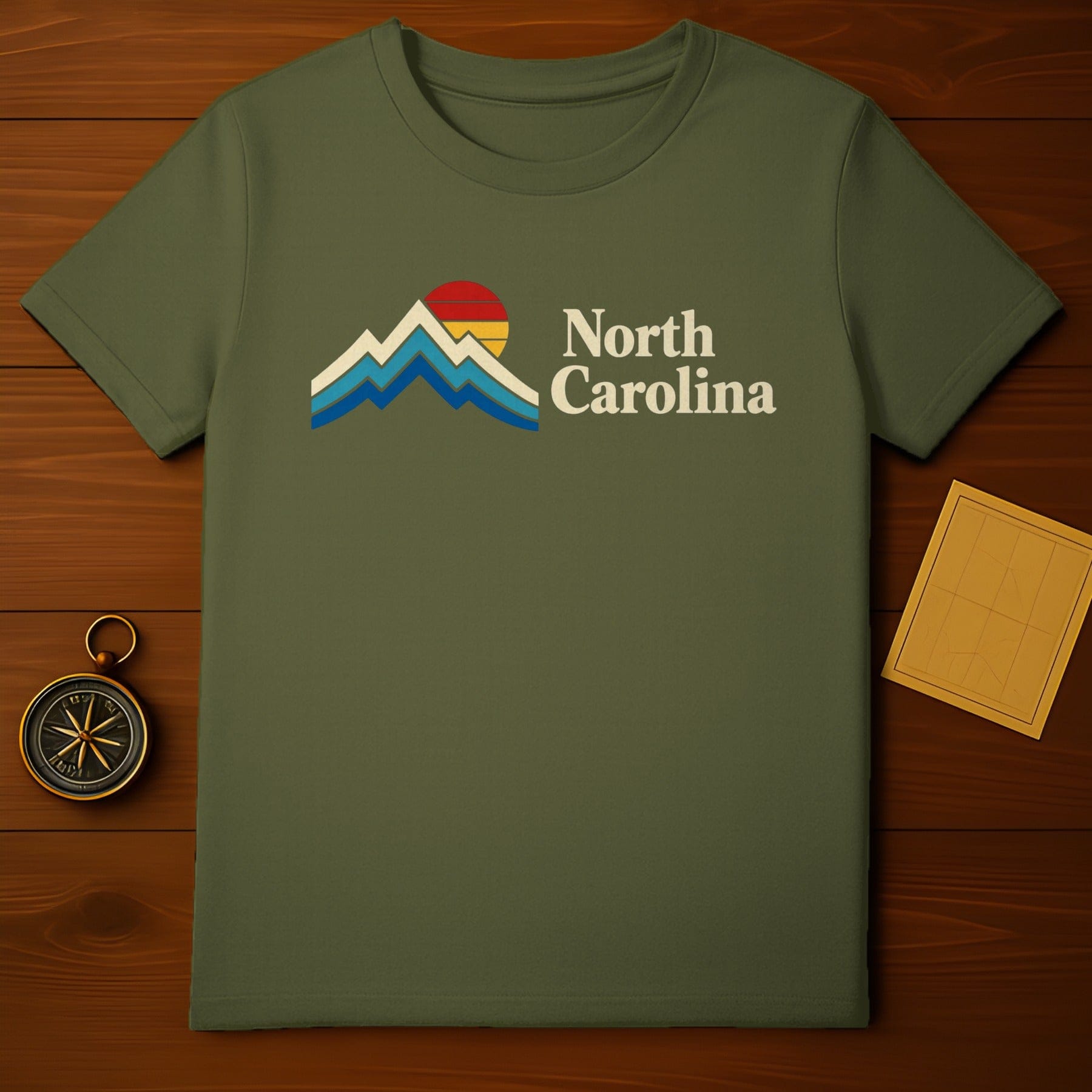 North Carolina Mountain Design Graphic Tee Shirt