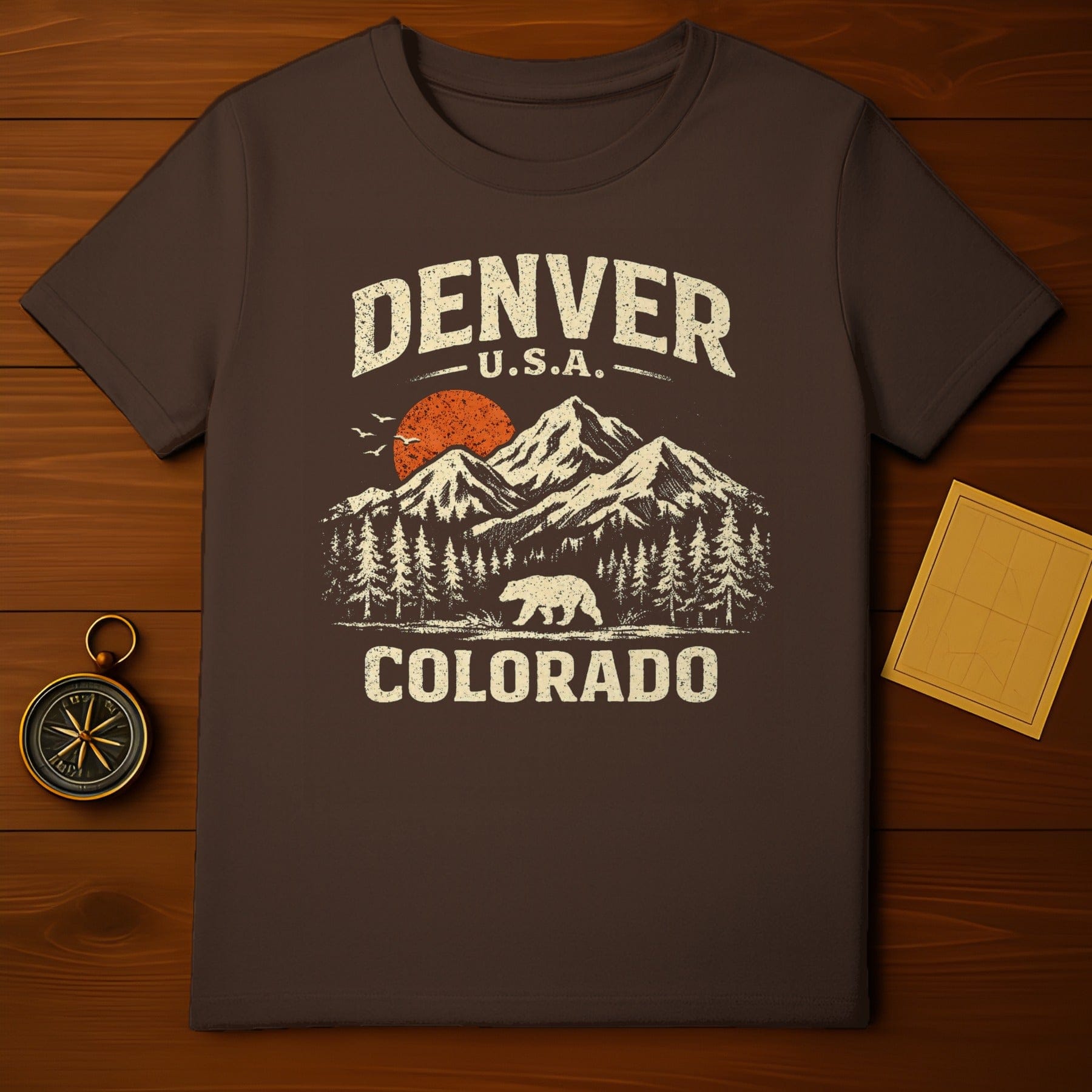 Vintage Denver Colorado USA Mountain Bear T-shirt