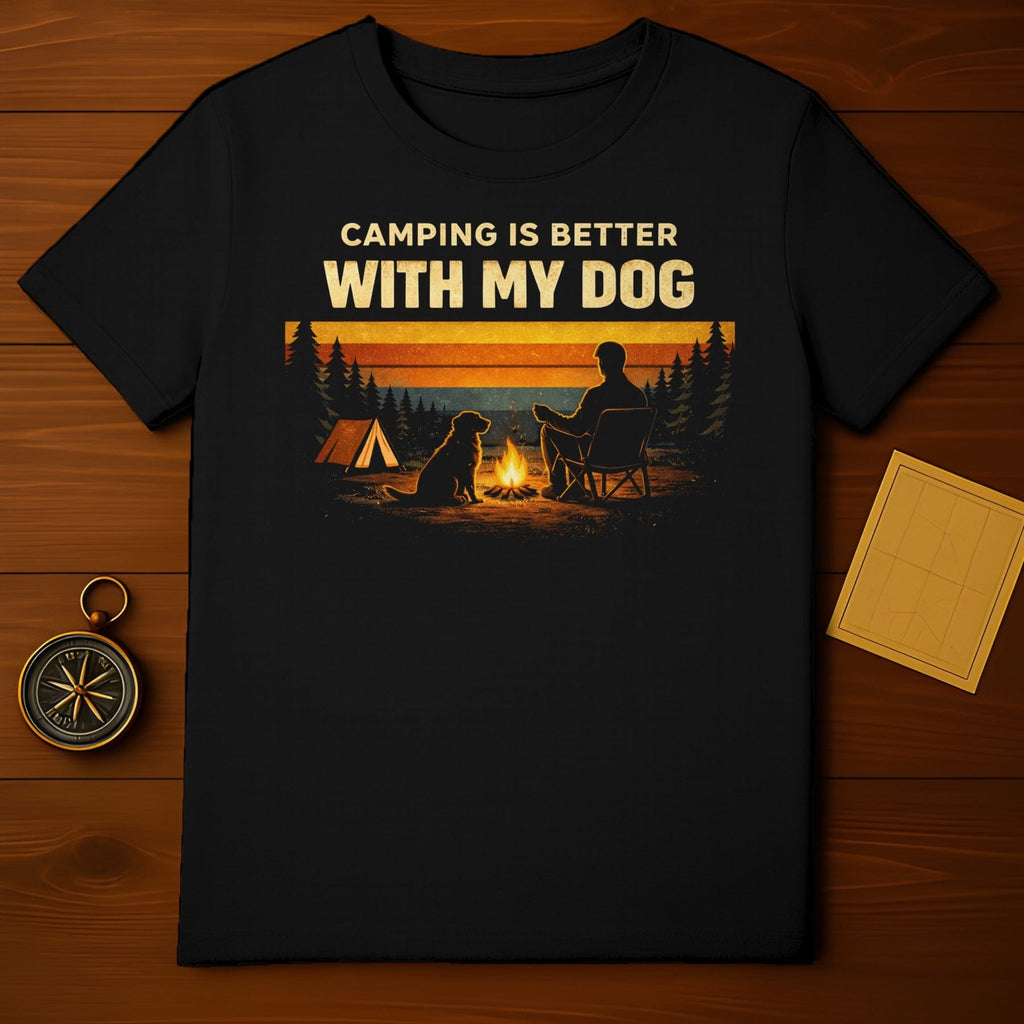 Camping Is Better With My Dog Graphic T-Shirt