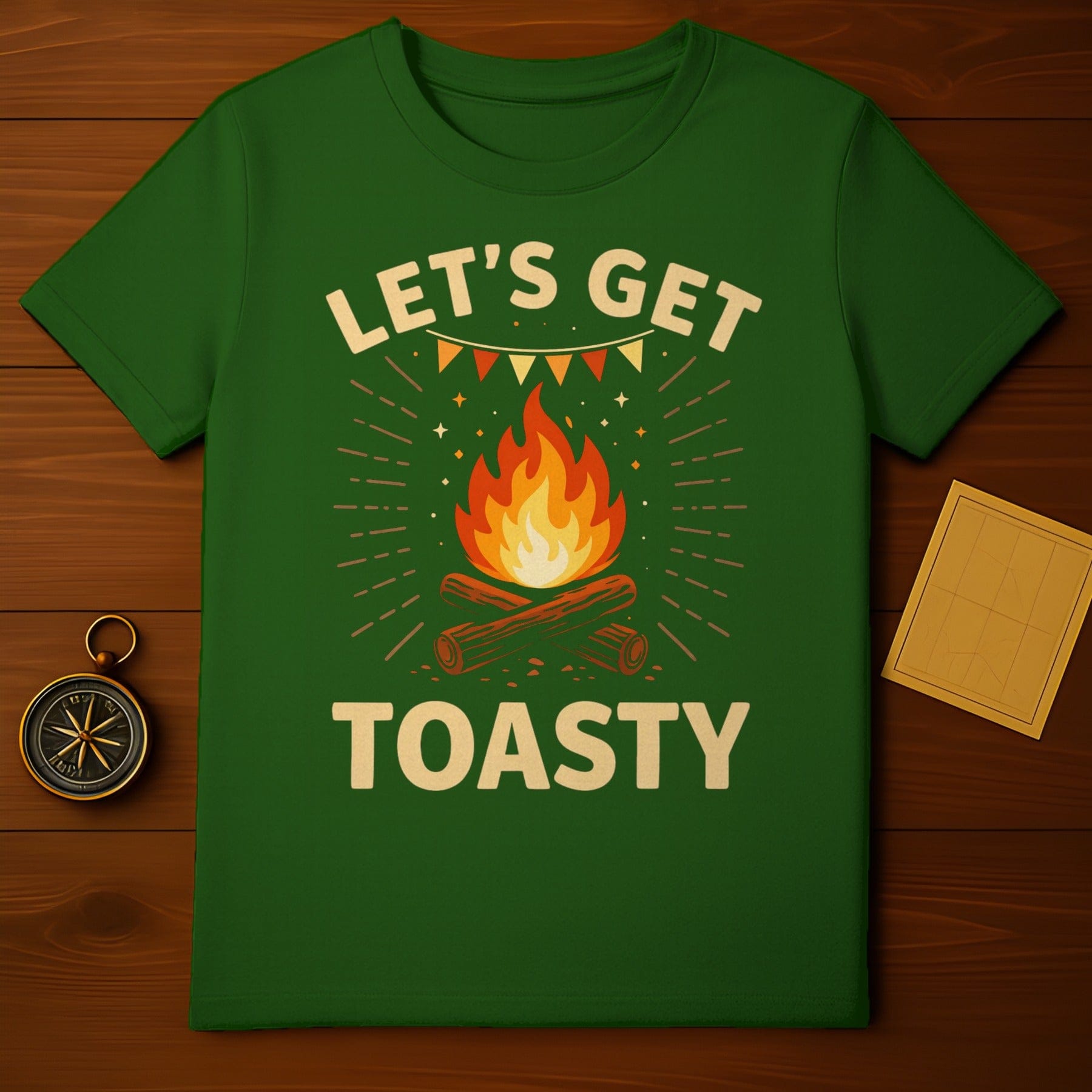 Let's Get Toasty Campfire Outdoor Adventure Cozy Tee product type
