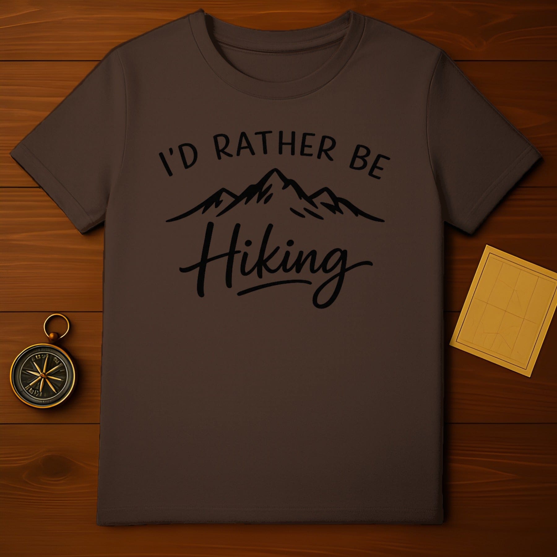 I'd Rather Be Hiking Mountain Graphic T-shirt