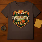 Camp More Camping Shirt with Mountain and Tent Design