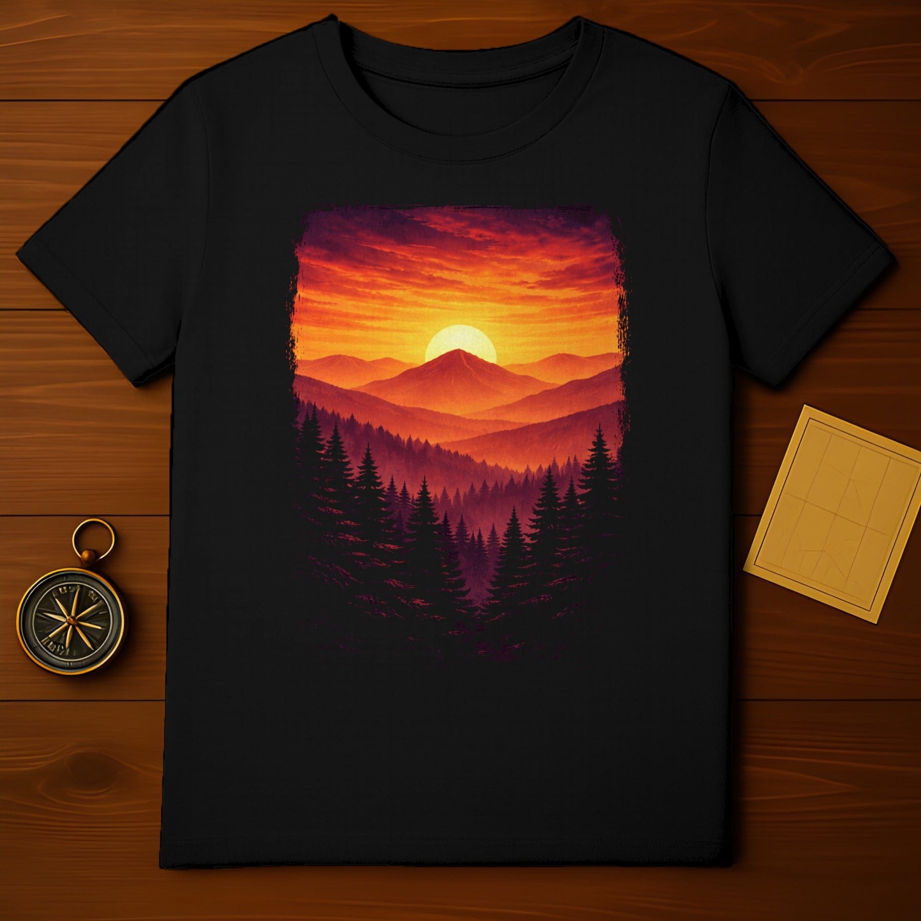 Majestic Mountain Sunset Forest Landscape product type