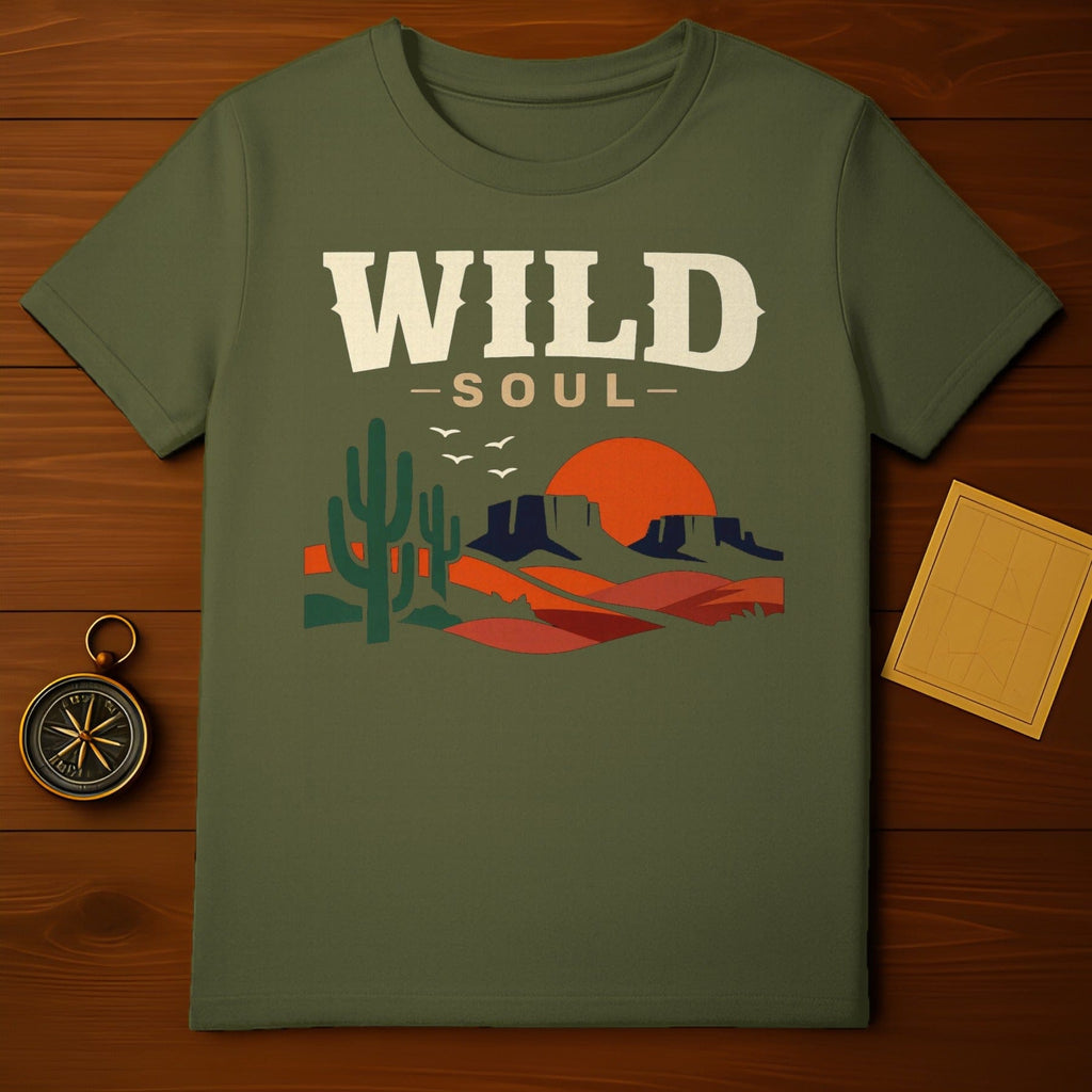 WILD SOUL Desert Landscape Cactus Sunset Birds Graphic product type