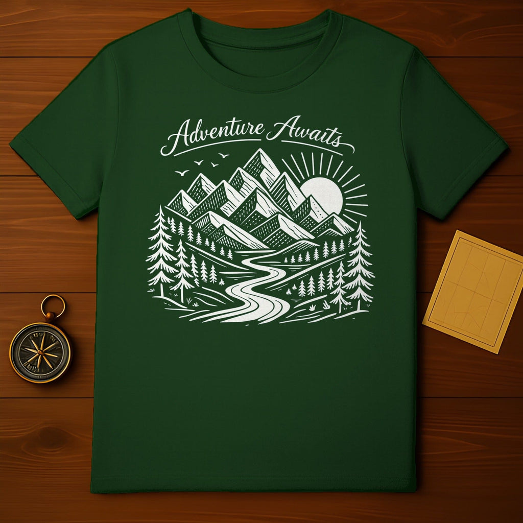 Adventure Awaits Mountain Landscape T-Shirt
