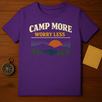 Purple CAMP MORE WORRY LESS Mountains Trees Sunset product type

Purple TShirt
Camp More
Worry Less
Mountain Design
Forest Trees
Sunset Graphic
Camping Theme
Nature Lover
Outdoor Life
Adventure Time
Wilderness Style
Graphic Top
Casual Apparel
Fun Tee
Explore Outdoors
Relax Vibe
Positive Message
Travel Shirt
Outdoorsman Gift
Retro Design